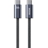 WK Braided USB 2.0 Cable USB-C male - USB-C 240W 1m Μαύρο