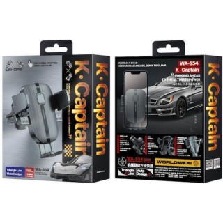WK Βάση Κινητού Αυτοκινήτου WA-S54 με Ρυθμιζόμενα Άγκιστρα Μαύρη