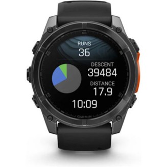 Garmin Fenix 8 Stainless Steel 51mm (Slate Grey With Black Silicone Band)