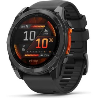 Garmin Fenix 8 Stainless Steel 51mm (Slate Grey With Black Silicone Band)