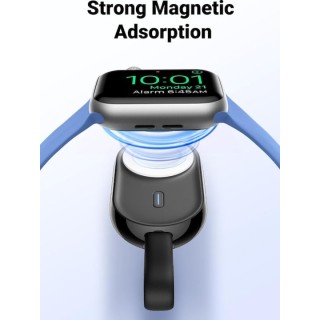 Veger W0102 1200mAh 2.5W Mini Portable Wireless Magnetic Wearable Charger Apple Watch Black