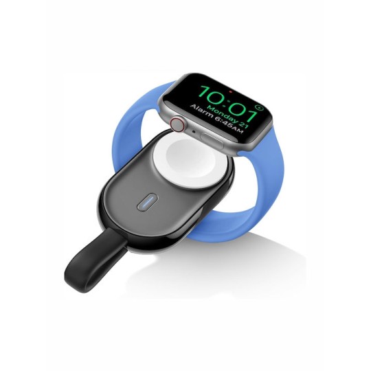 Veger W0102 1200mAh 2.5W Mini Portable Wireless Magnetic Wearable Charger Apple Watch Black