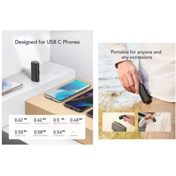 Veger V0556 Power Bank 5000mAh 20W με Θύρα USB-C Power Delivery Μαύρο