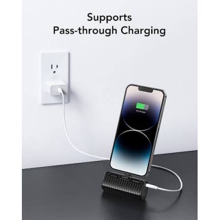 Veger W0558P Power Bank 5000mAh 20W με Θύρα USB-Lightning Fast Charging Μαύρο