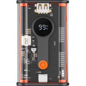 Recci RBP-P35 Mars Series Power Bank 10000mAh 22.5W με Θύρα USB-A και Θύρα USB-C Μαύρο