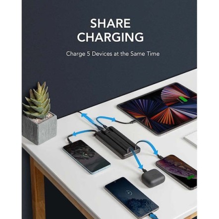 Veger C20 Power Bank 20000mAh με Θύρα USB-A και Θύρα USB-C Μαύρο