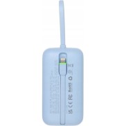 Veger K1 10,000mAh 35W PD Digital Display Powerbank With Built In Non-MFI Lightning & USB-C Cable Sky Blue