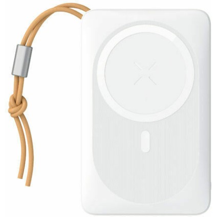 Veger W1151 MagOn Magnetic Wireless Power Bank 10000mAh 15W με Θύρα USB-A και Θύρα USB-C White