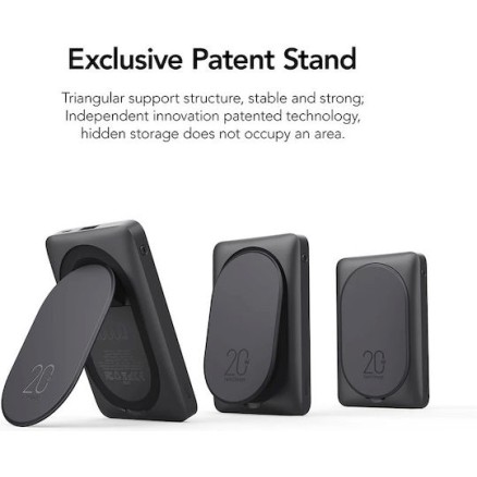 Veger W1175 MagOn Pro MagSafe Power Bank 10000mAh 22.5W με Θύρα USB-C Μαύρο