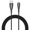 Veger V105 Braided USB to Lightning Cable 1.2m Μαύρο