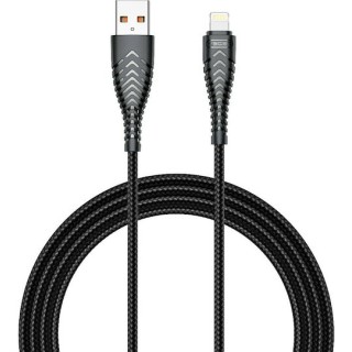 Veger V105 Braided USB to Lightning Cable 1.2m Μαύρο