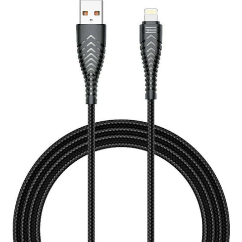 Veger V105 Braided USB to Lightning Cable 1.2m Μαύρο