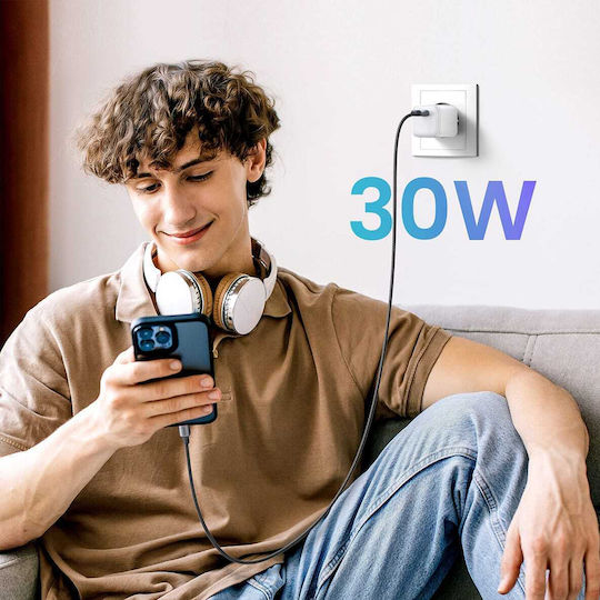 Ugreen X513 Φορτιστής USB-C GaN 30W White 65009
