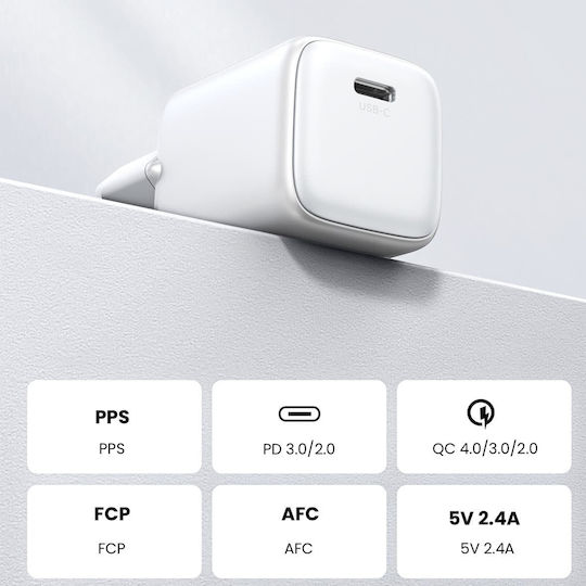 Ugreen X513 Φορτιστής USB-C GaN 30W White 65009