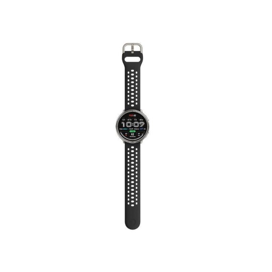 Amazfit Active 2 Stainless Steel 44mm Smartwatch με Παλμογράφο W2437GL7N (Black Leather)