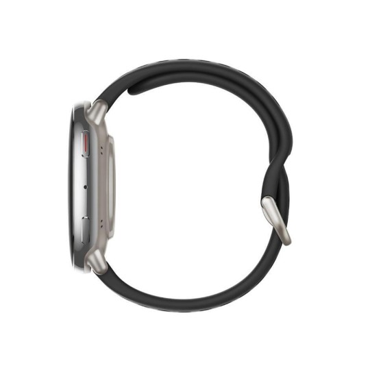 Amazfit Active 2 Stainless Steel 44mm Smartwatch με Παλμογράφο W2437GL7N (Black Leather)