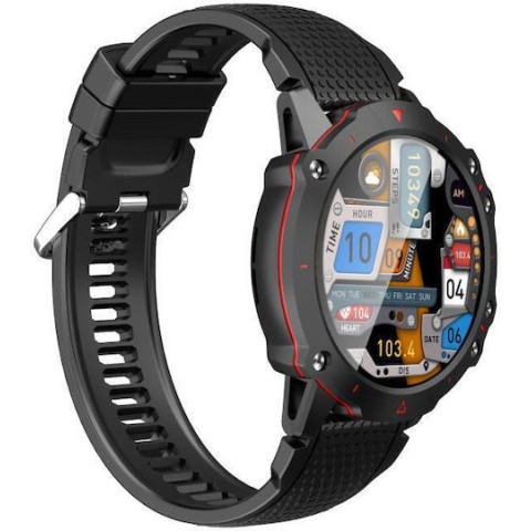 iXchange SW-07 Smartwatch με Παλμογράφο (Μαύρο)
