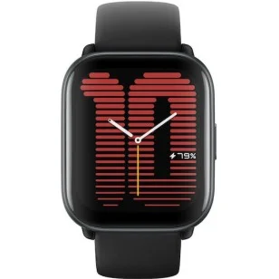 Amazfit Active Aluminium 42mm Αδιάβροχο Smartwatch με Παλμογράφο (Midnight Black)