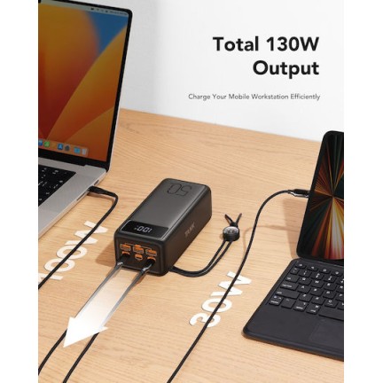 Veger Tank Boost Power Bank 56000mAh 100W με 3 Θύρες USB-A και 2 Θύρες USB-C Power Delivery Μαύρο