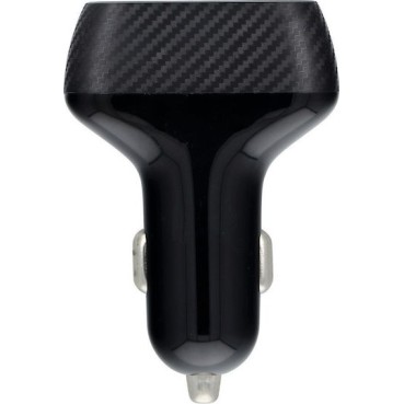 Veger Φορτιστής Αυτοκινήτου QWE 37W 2.4A Γρήγορης Φόρτισης με Θύρες: 3xUSB Μαύρος