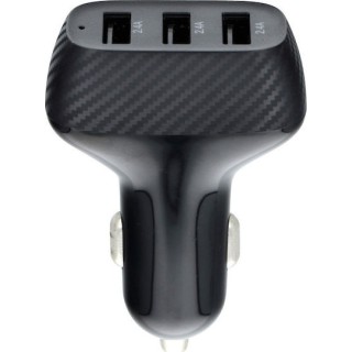 Veger Φορτιστής Αυτοκινήτου QWE 37W 2.4A Γρήγορης Φόρτισης με Θύρες: 3xUSB Μαύρος