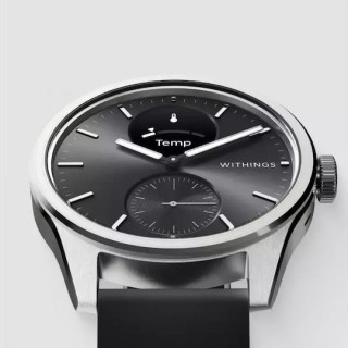 Withings ScanWatch 2 Stainless Steel 38mm Αδιάβροχο με Παλμογράφο (Μαύρο)