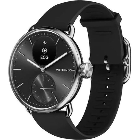 Withings ScanWatch 2 Stainless Steel 38mm Αδιάβροχο με Παλμογράφο (Μαύρο)