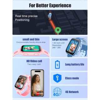 INTIME GPS Smartwatch για παιδιά 1.83" κάμερα 4G IPX5 Ροζ (IT-073)