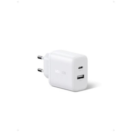 Ugreen Charger Without Cable with USB-A Port and USB-C Port 20W Quick Charge 4.0 Whites (X227) Ugreen Charger Without Cable with USB-A Port and USB-C Port 20W Quick Charge 4.0 Whites (X227)
