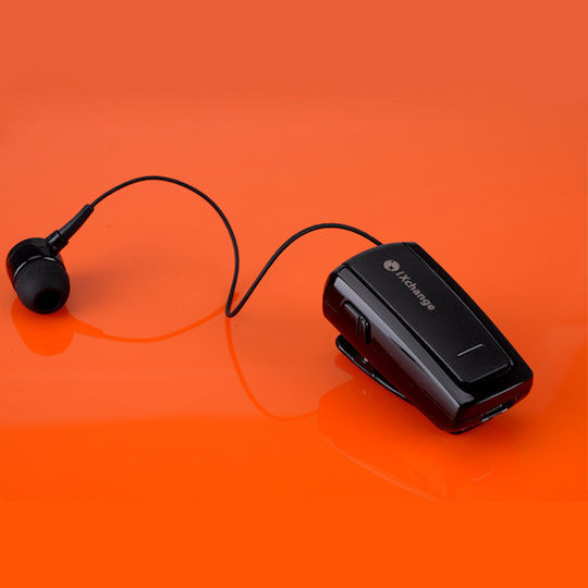 iXchange UA-25 In-ear Bluetooth Handsfree Ακουστικό Πέτου Μαύρο