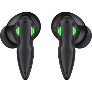 Recci Helmet In-ear Bluetooth Handsfree Ακουστικά με Θήκη Φόρτισης Μαύρα