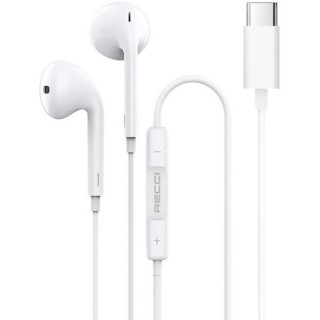 Recci Rep-l27 In-ear Handsfree Ακουστικά με Βύσμα USB-C Λευκό