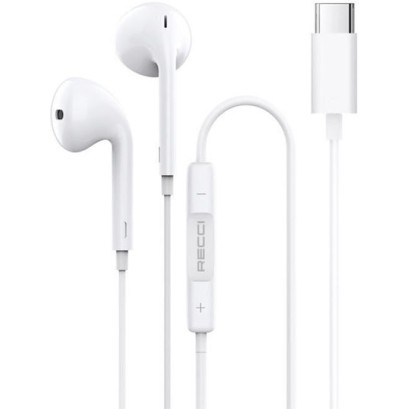 Recci Rep-l27 In-ear Handsfree Ακουστικά με Βύσμα USB-C Λευκό Recci Rep-l27 In-ear Handsfree Ακουστικά με Βύσμα USB-C Λευκό