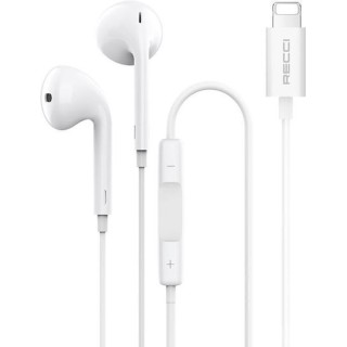 Recci Rep-l28 In-ear Handsfree Ακουστικά με Βύσμα Lightning Λευκό