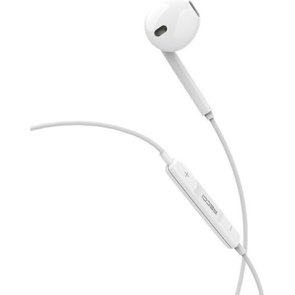 Recci Rep-l07 In-ear Handsfree Ακουστικά με Βύσμα 3.5mm Λευκό