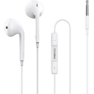 Recci Rep-l07 In-ear Handsfree Ακουστικά με Βύσμα 3.5mm Λευκό