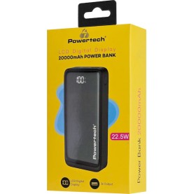 PowerBank Powertech 22.5W 20000mAh Black (PT-1327)