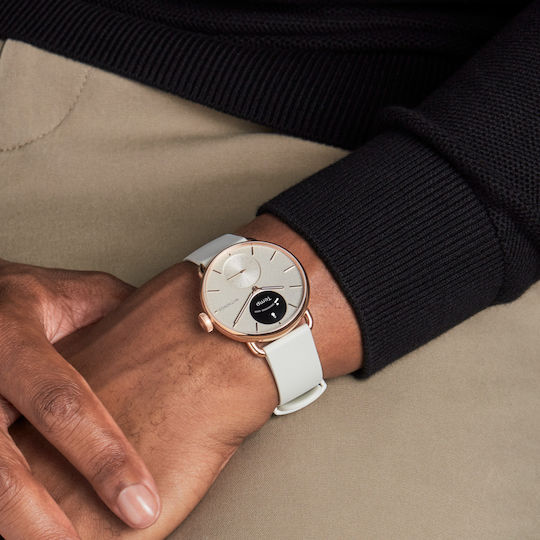 Withings ScanWatch 2 Stainless Steel 38mm Αδιάβροχο με Παλμογράφο (Sand)