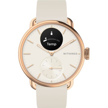 Withings ScanWatch 2 Stainless Steel 38mm Αδιάβροχο με Παλμογράφο (Sand)
