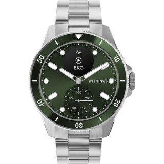 Withings Scanwatch Nova Stainless Steel 42mm Αδιάβροχο με Παλμογράφο (Dark Green)