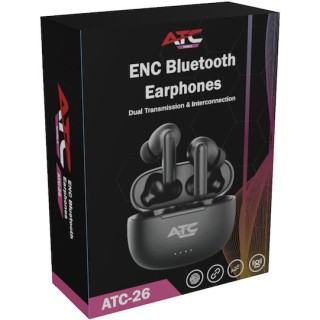 ATC-26 ENC Ασύρματα Ακουστικά Μαύρο