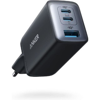 Anker Charger Without Cable GaN USB-A Port 2 USB-C Ports 65W Black (735 Nano II) A2667314
