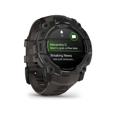 Garmin Instinct 3 AMOLED Aluminium 50mm Waterproof Smartwatch Black