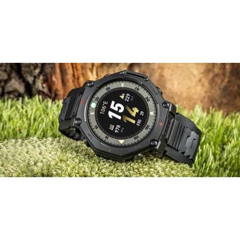 Amazfit T-Rex 3 Pro Titanium 48mm Waterproof Smartwatch Tactical Black W2443EU1N