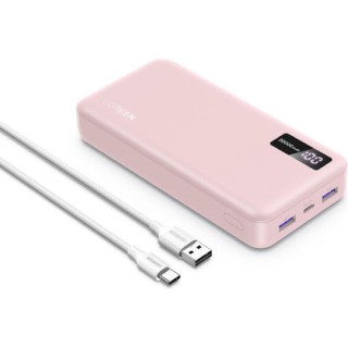 UGREEN Power Bank 20000mAh PD 20W PB312 65589B 3 Θέσεων, με καλώδιο USB-C 60W Ροζ
