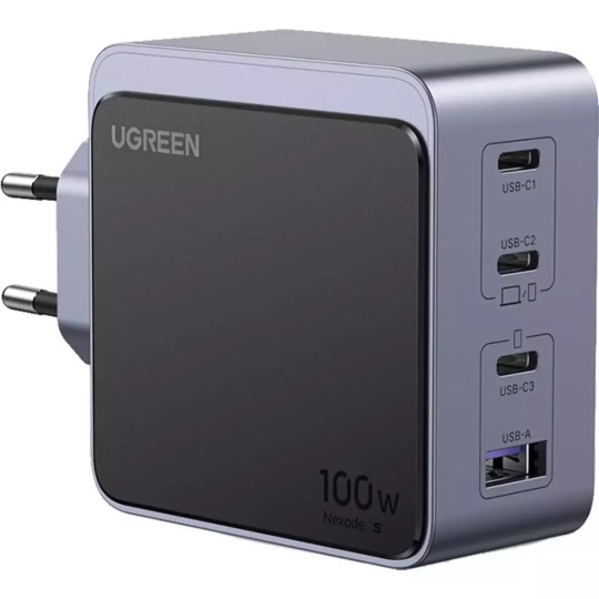 Ugreen X565 Nexode Air 4-Port GaN Φορτιστής 100W Gray 35043 Ugreen X565 Nexode Air 4-Port GaN Φορτιστής 100W Gray 35043