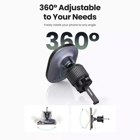 UGREEN CD345 25925 Βάση Στήριξης Smartphone με Ασύρματη Φορτιση Magnetic για Αυτοκίνητο