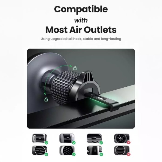 UGREEN CD345 25925 Βάση Στήριξης Smartphone με Ασύρματη Φορτιση Magnetic για Αυτοκίνητο