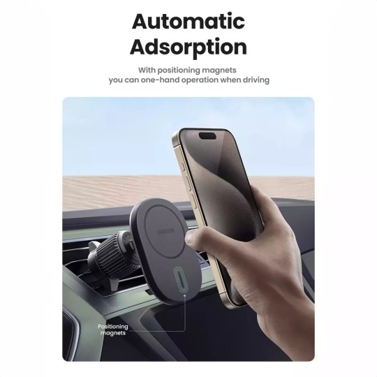 UGREEN CD345 25925 Βάση Στήριξης Smartphone με Ασύρματη Φορτιση Magnetic για Αυτοκίνητο