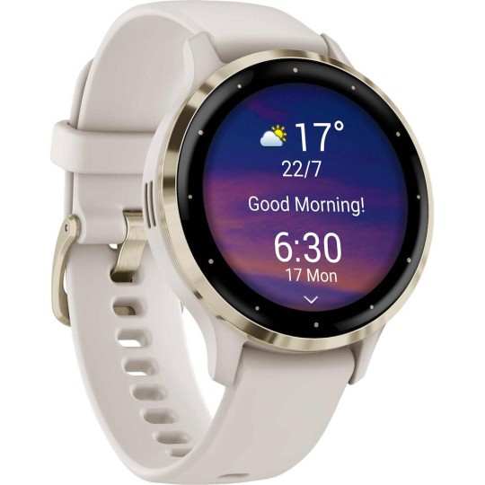 Garmin Venu 3S Stainless Steel 41mm Waterproof Smartwatch Gold/Ivory